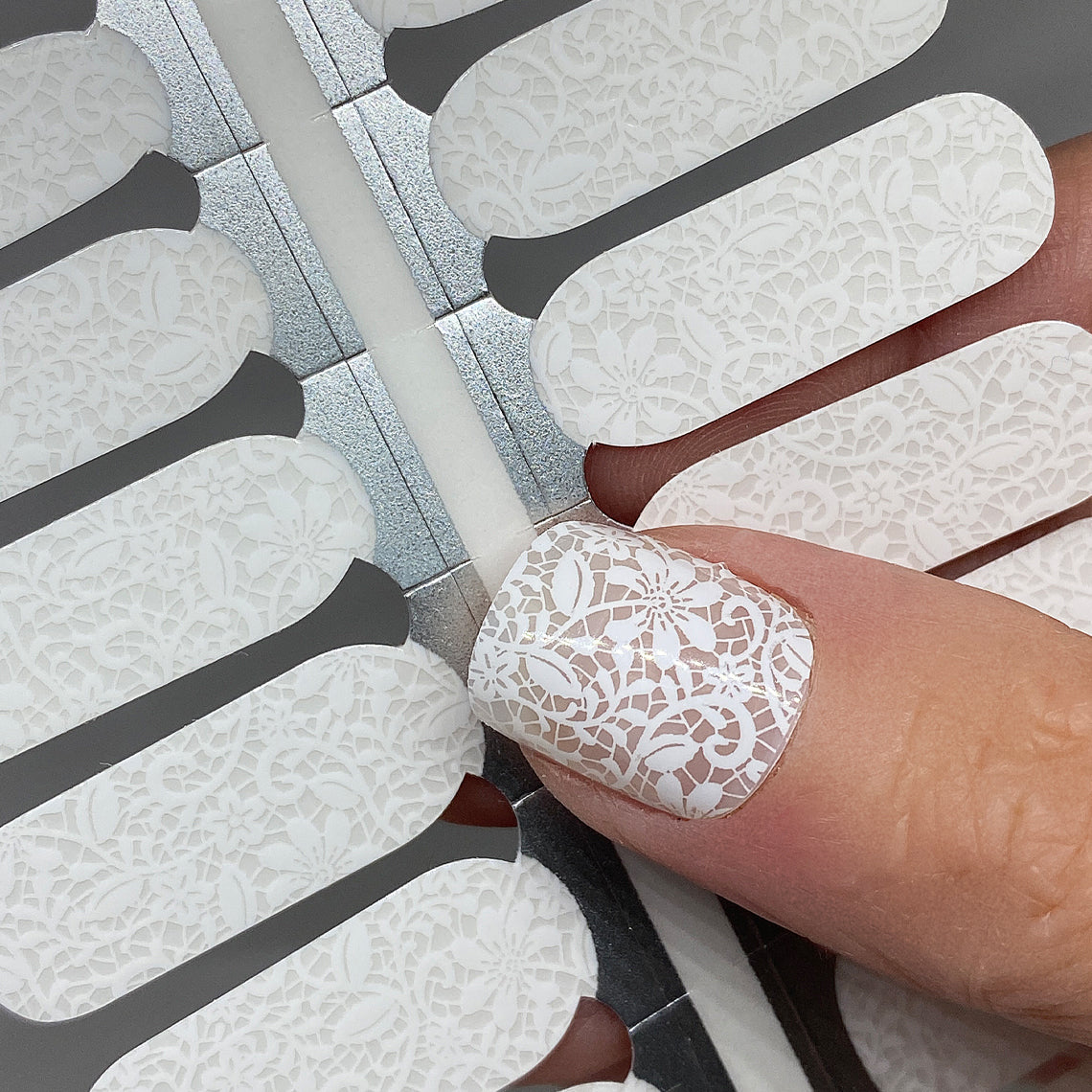 White Lace Nail Wraps